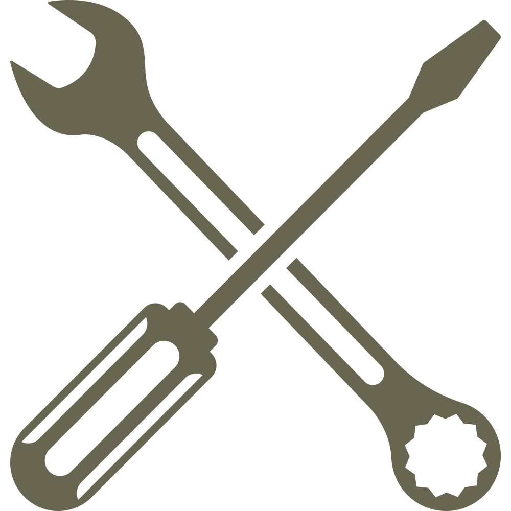 Screwdriver and Wrench Crossed Delrin Leather Stamp