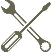 Screwdriver and Wrench Crossed Delrin Leather Stamp