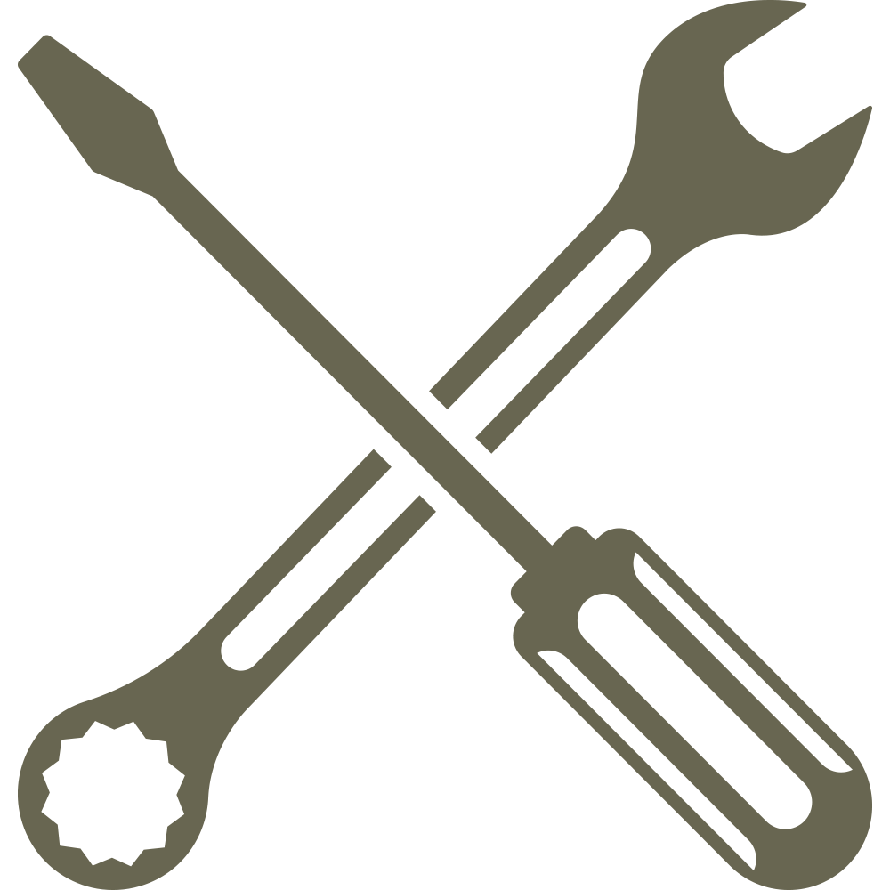 Screwdriver and Wrench Crossed Delrin Leather Stamp