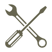 Screwdriver and Wrench Crossed Delrin Leather Stamp
