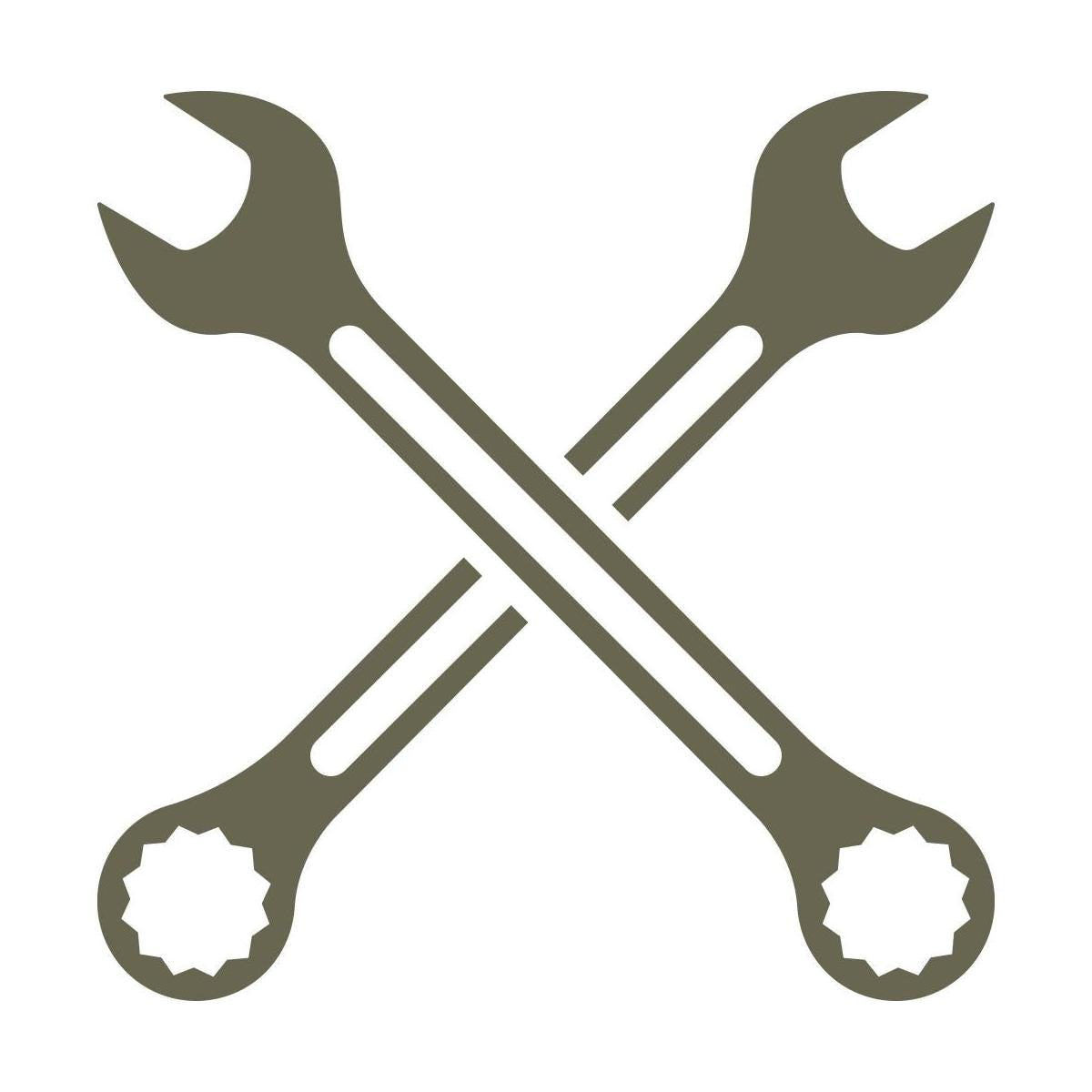 Wrenches Crossed Delrin Leather Stamp