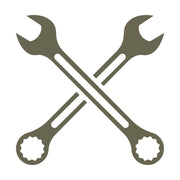 Wrenches Crossed Delrin Leather Stamp