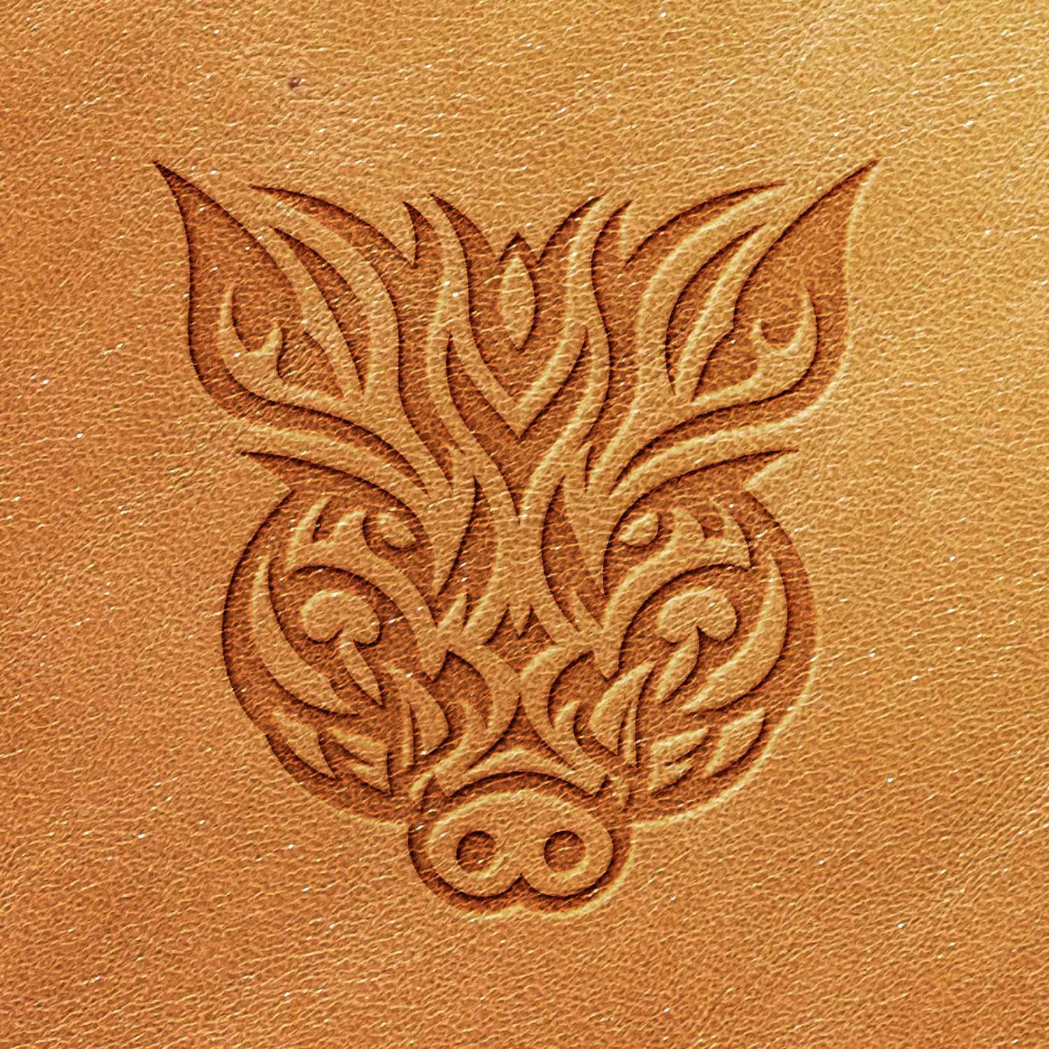 Warthog Delrin Leather Stamp