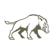 Wild boar design leather stamp made from Delrin for wildlife and hunting-themed leatherworking projects