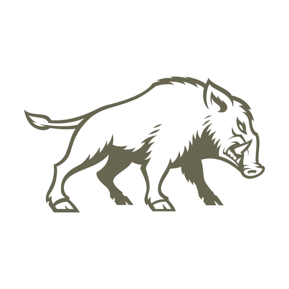 Wild boar design leather stamp made from Delrin for wildlife and hunting-themed leatherworking projects