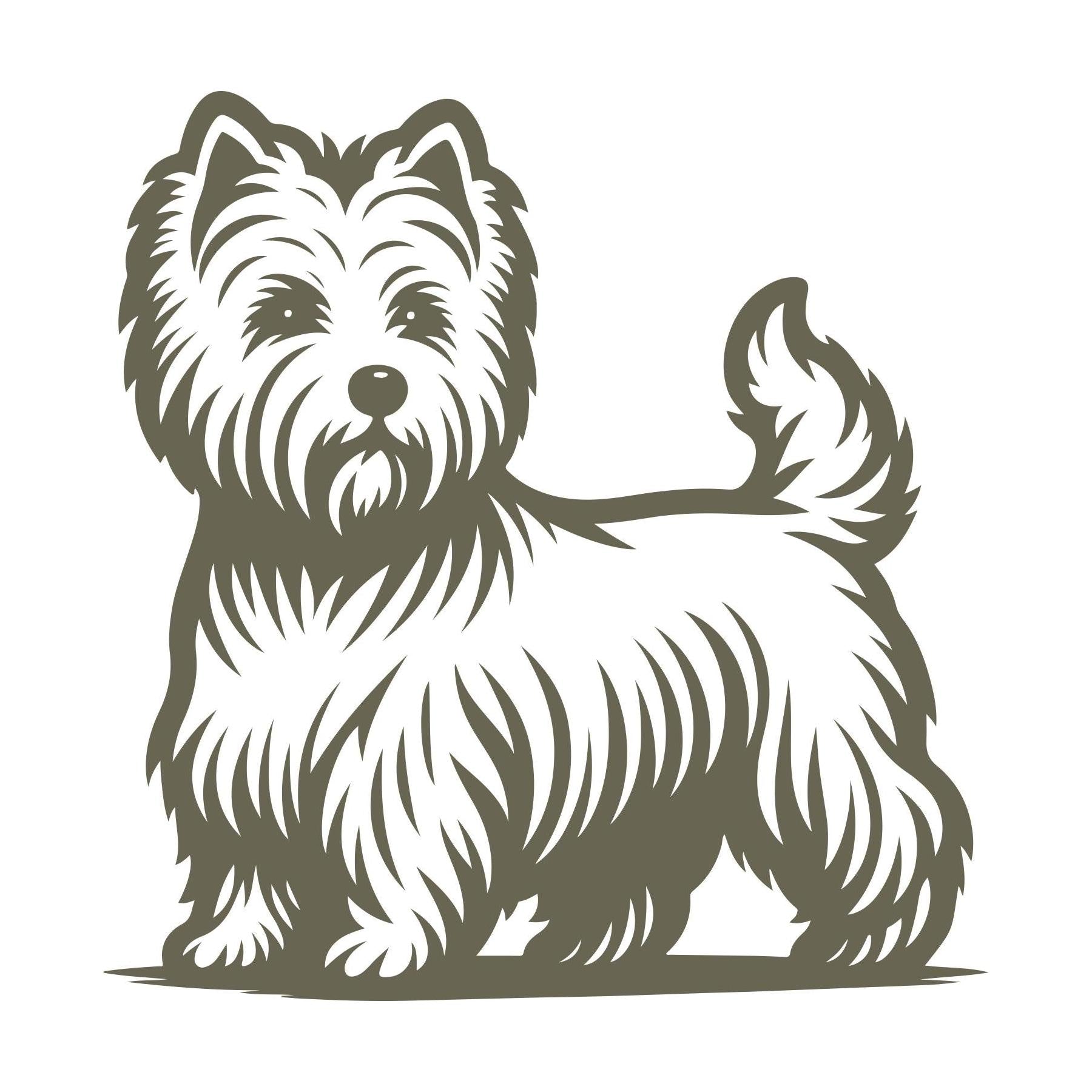 West Highland White Terrier Westie dog stamp design, perfect for Delrin leather stamping.