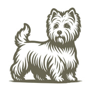 West Highland White Terrier Westie dog stamp design, perfect for Delrin leather stamping.