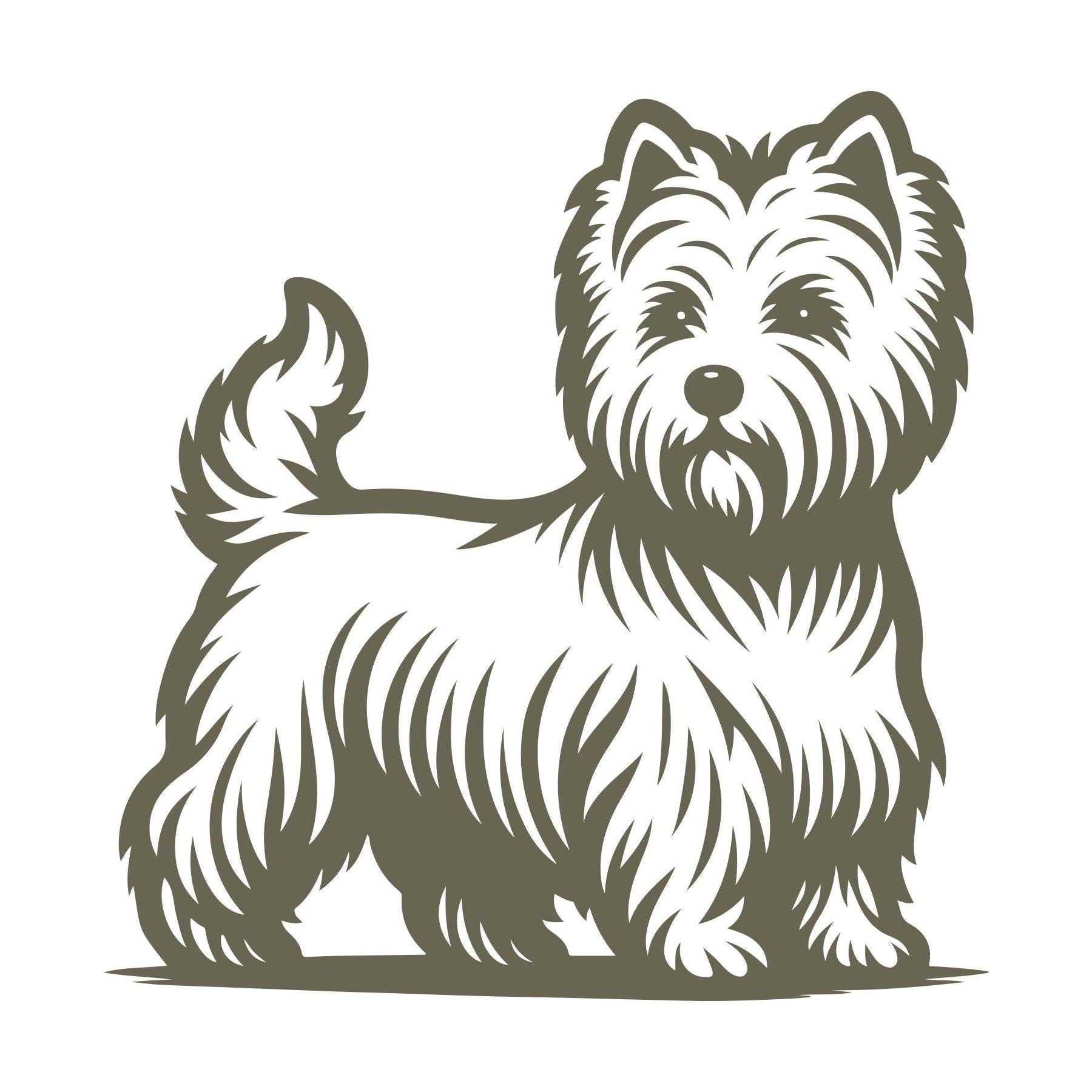 West Highland White Terrier Westie dog stamp design, perfect for Delrin leather stamping.