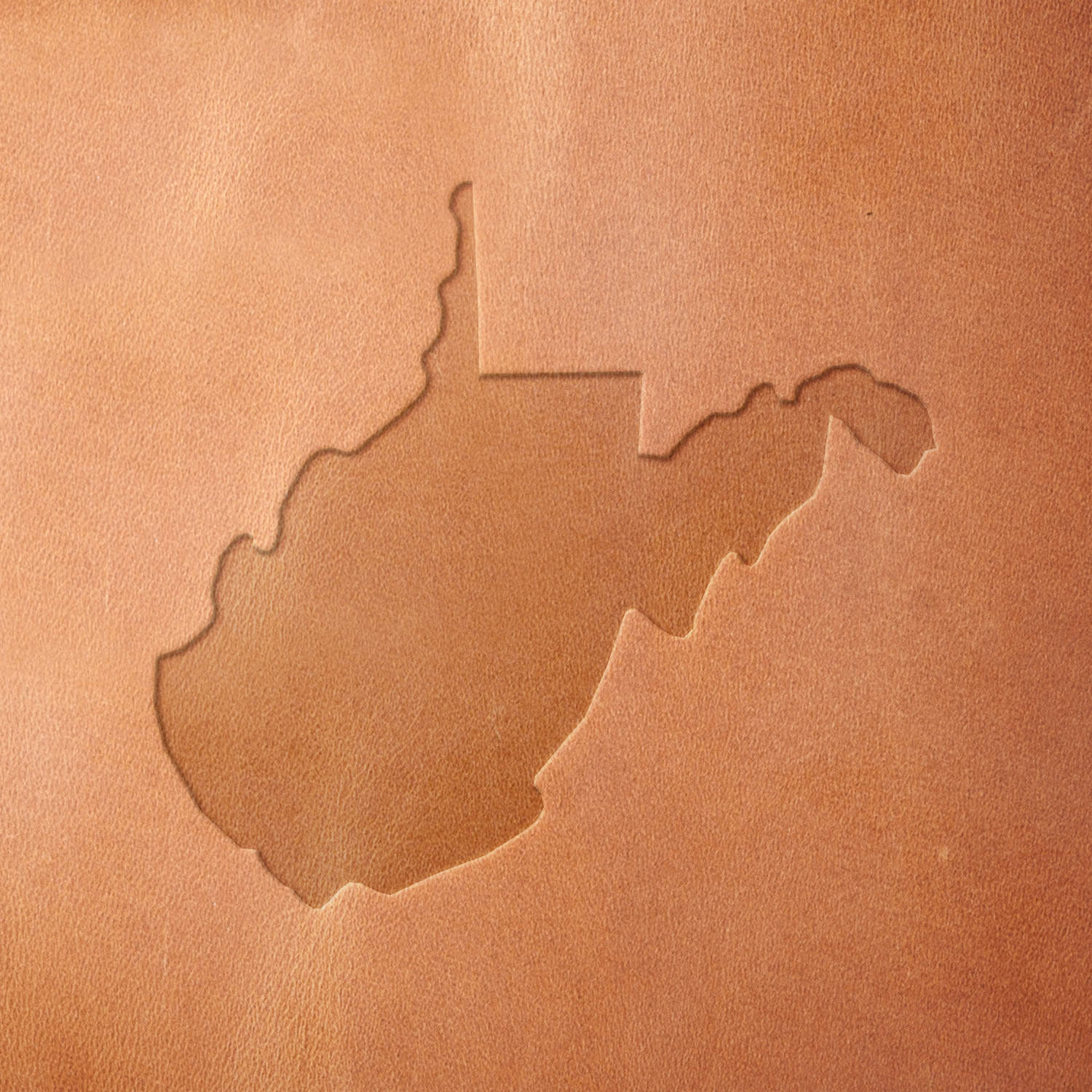 West Virginia State Shape Delrin Leather Stamp