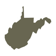 West Virginia State Shape Delrin Leather Stamp