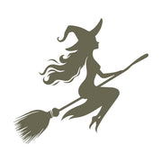 Witch on Broom Delrin Leather Stamp