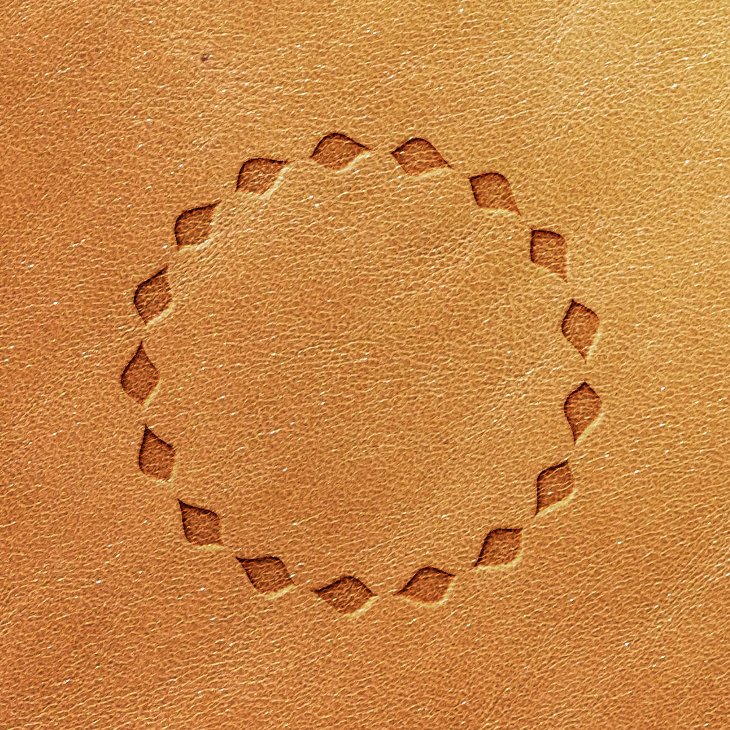 Wavy Circle Delrin Leather Stamp