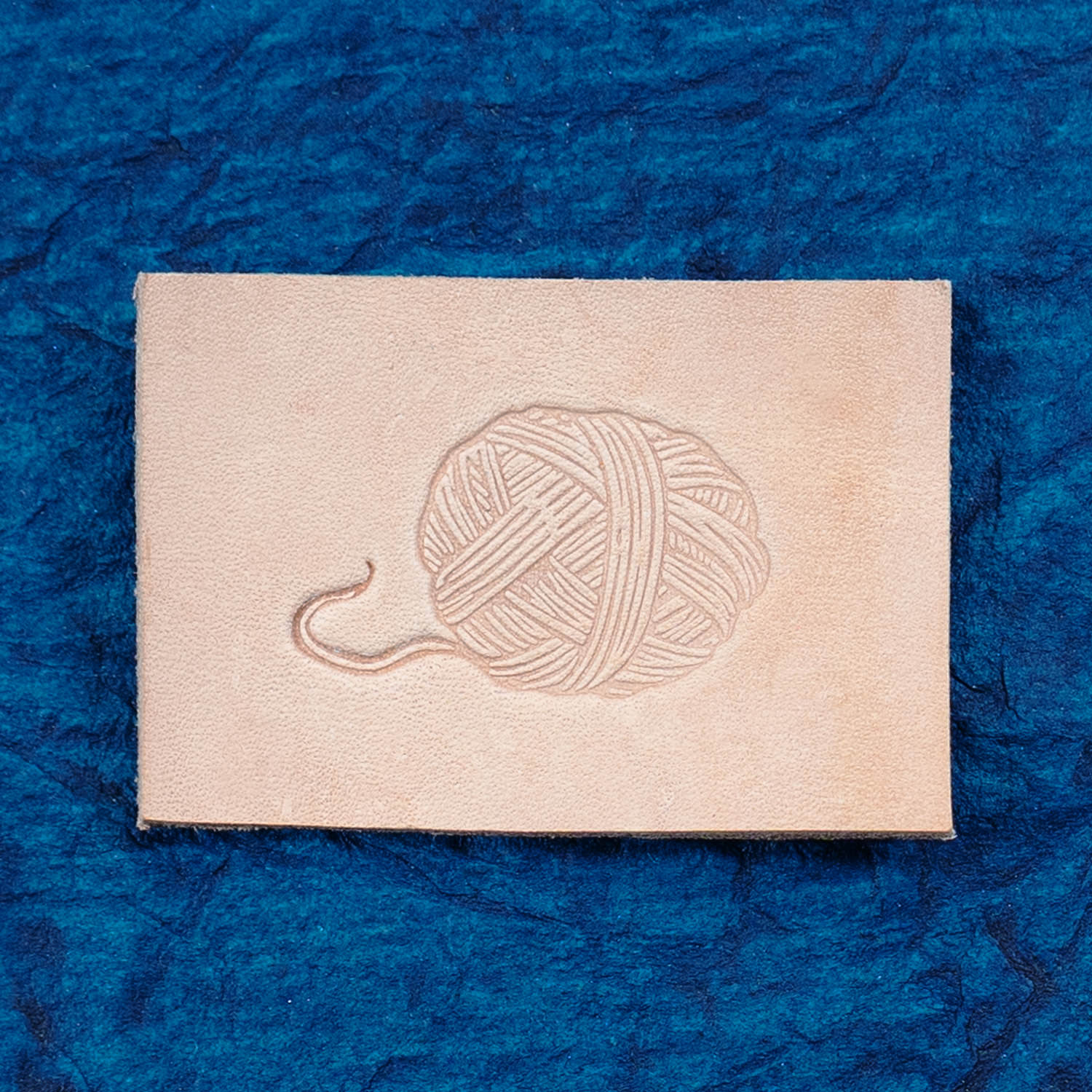 Wool Yarn Ball Delrin Leather Stamp