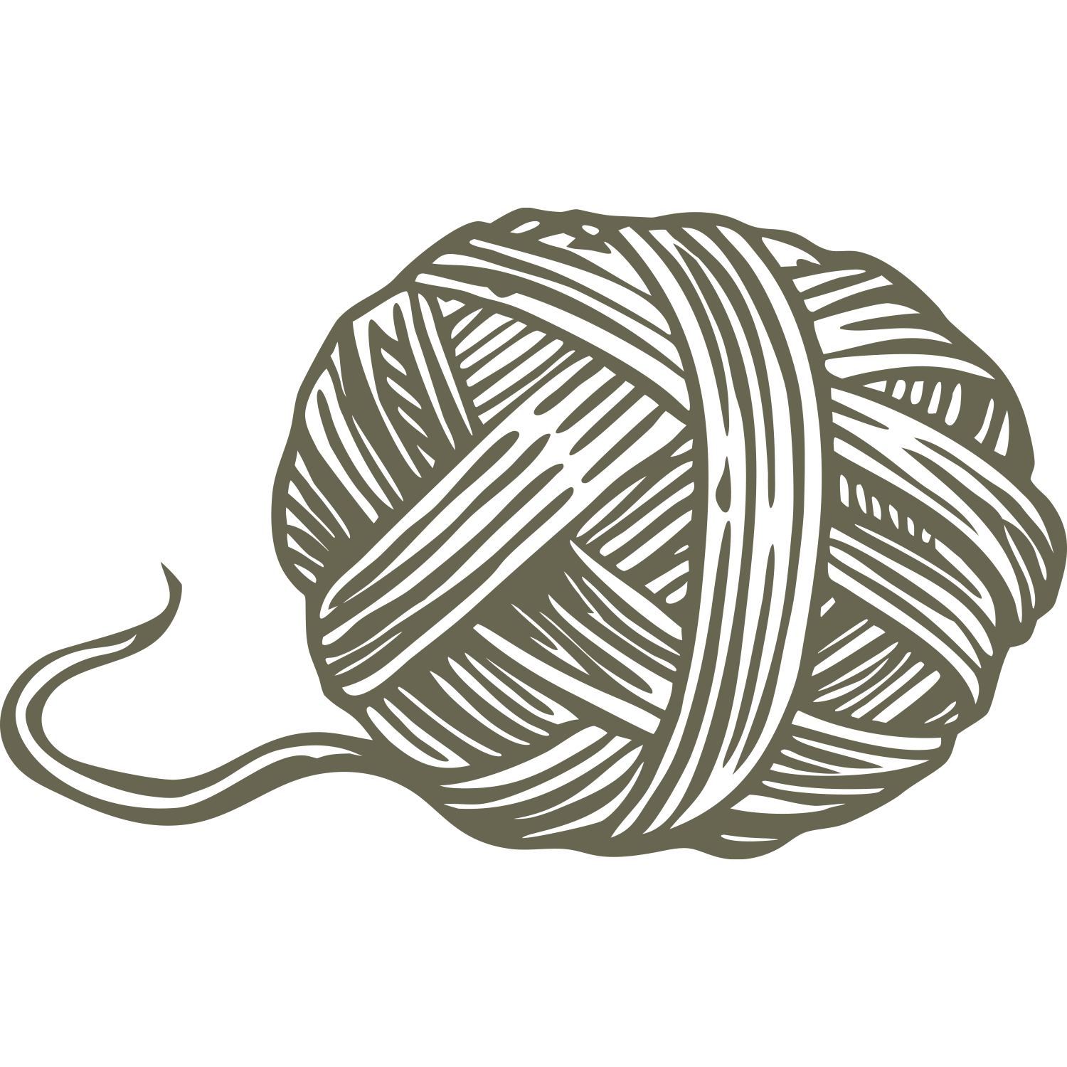 Wool Yarn Ball Delrin Leather Stamp
