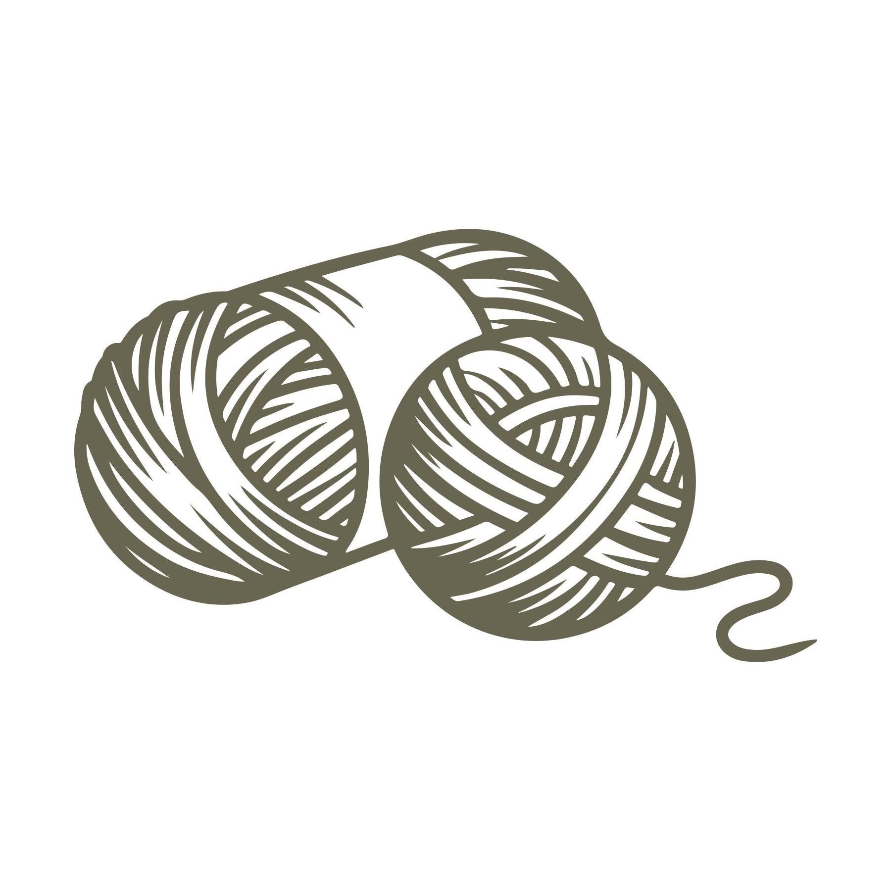 Yarn Balls Delrin Leather Stamp