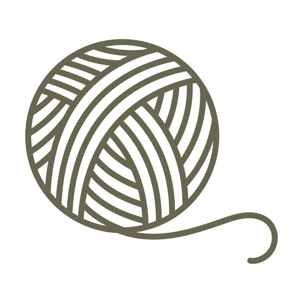 Yarn Ball Delrin Leather Stamp