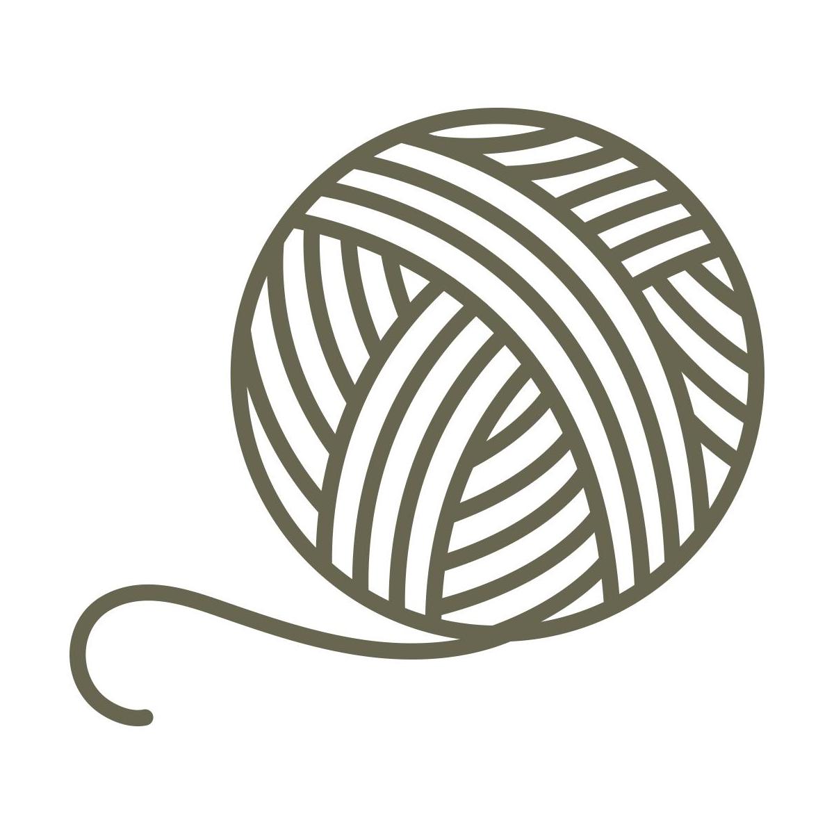 Yarn Ball Delrin Leather Stamp