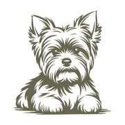 Yorkshire Terrier Dog Delrin Leather Stamp