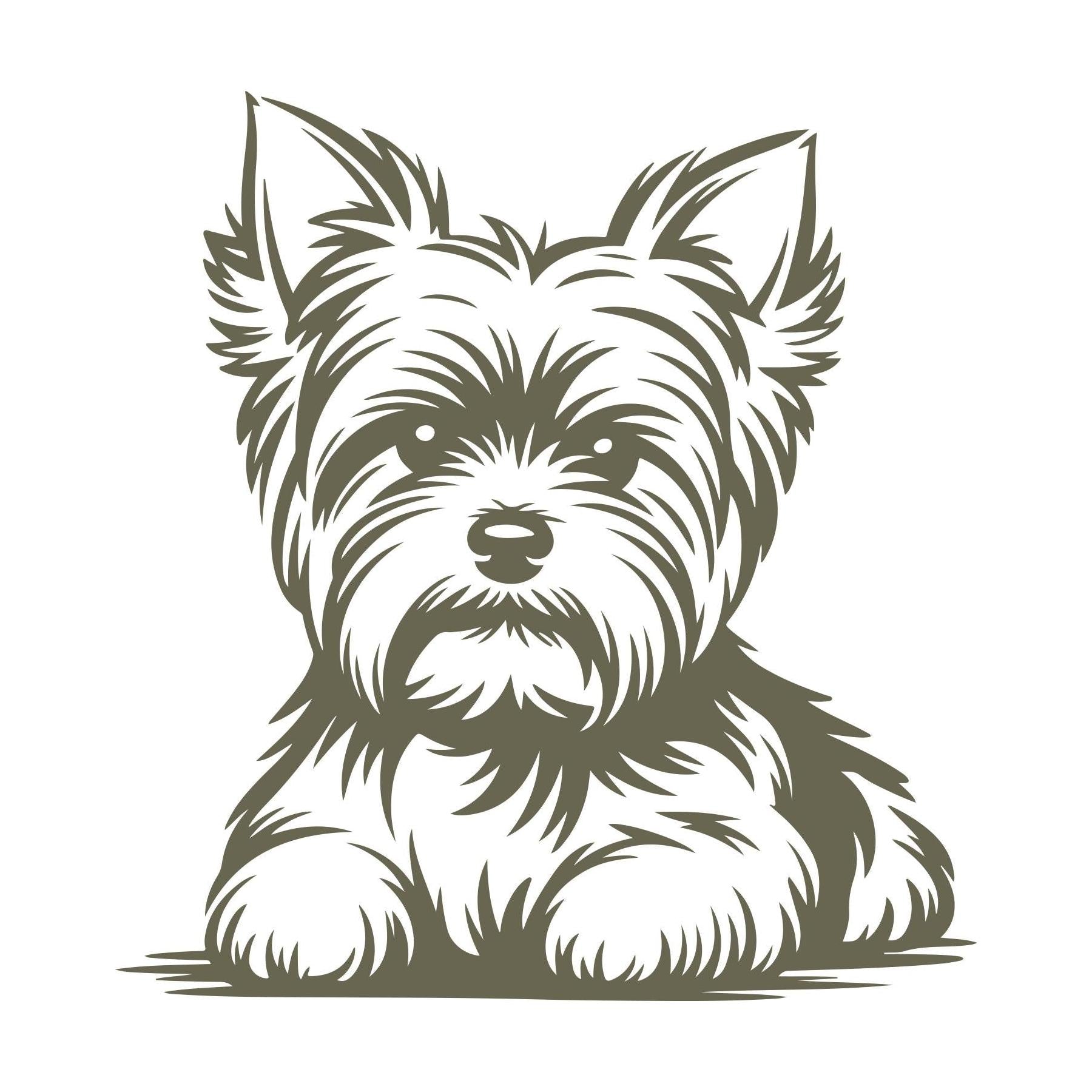 Yorkshire Terrier Dog Delrin Leather Stamp