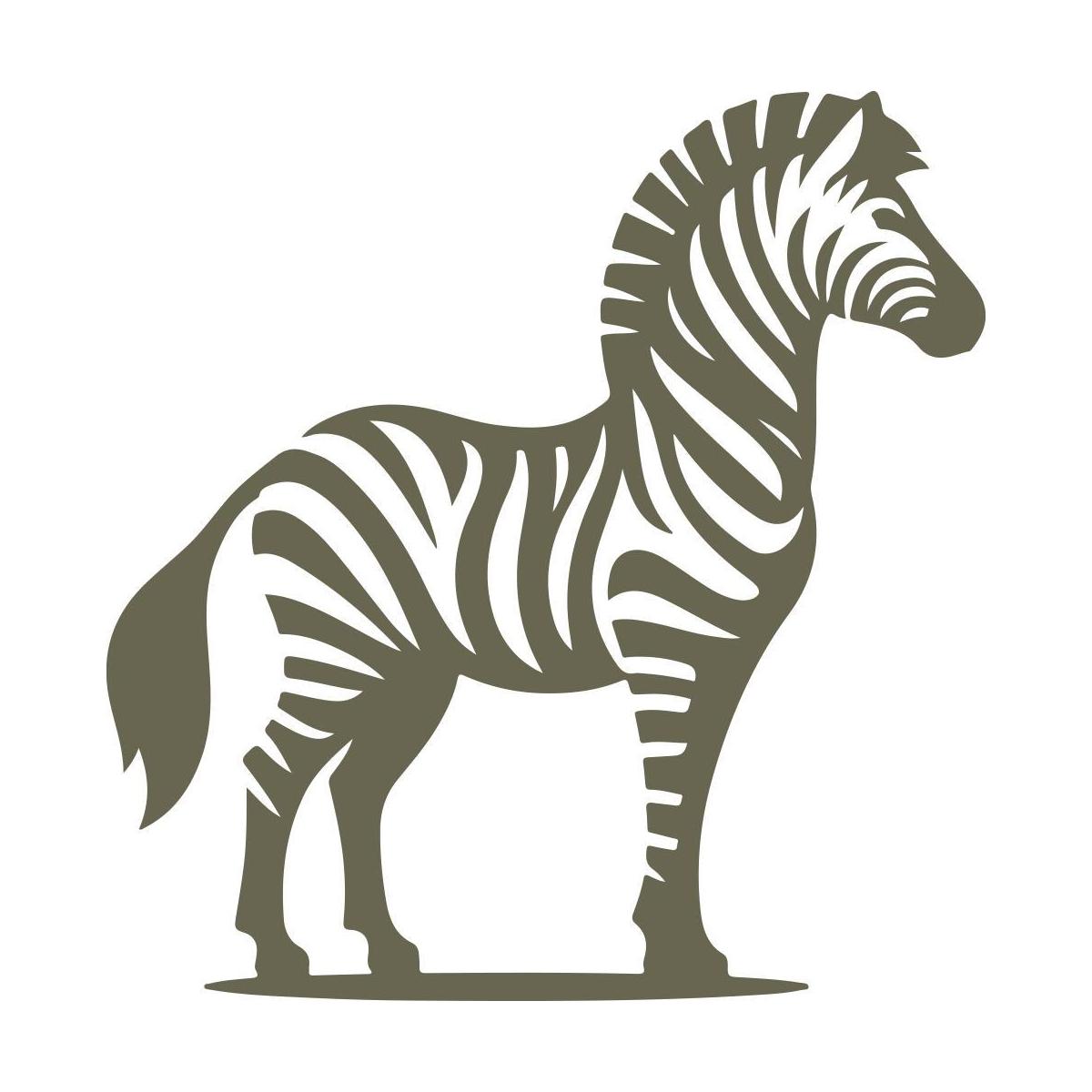 Detailed zebra design leather stamp made from Delrin for nature and wildlife-themed leatherworking projects
