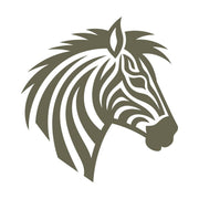 A solid dark olive green square Zebra Delrin Leather Stamp.