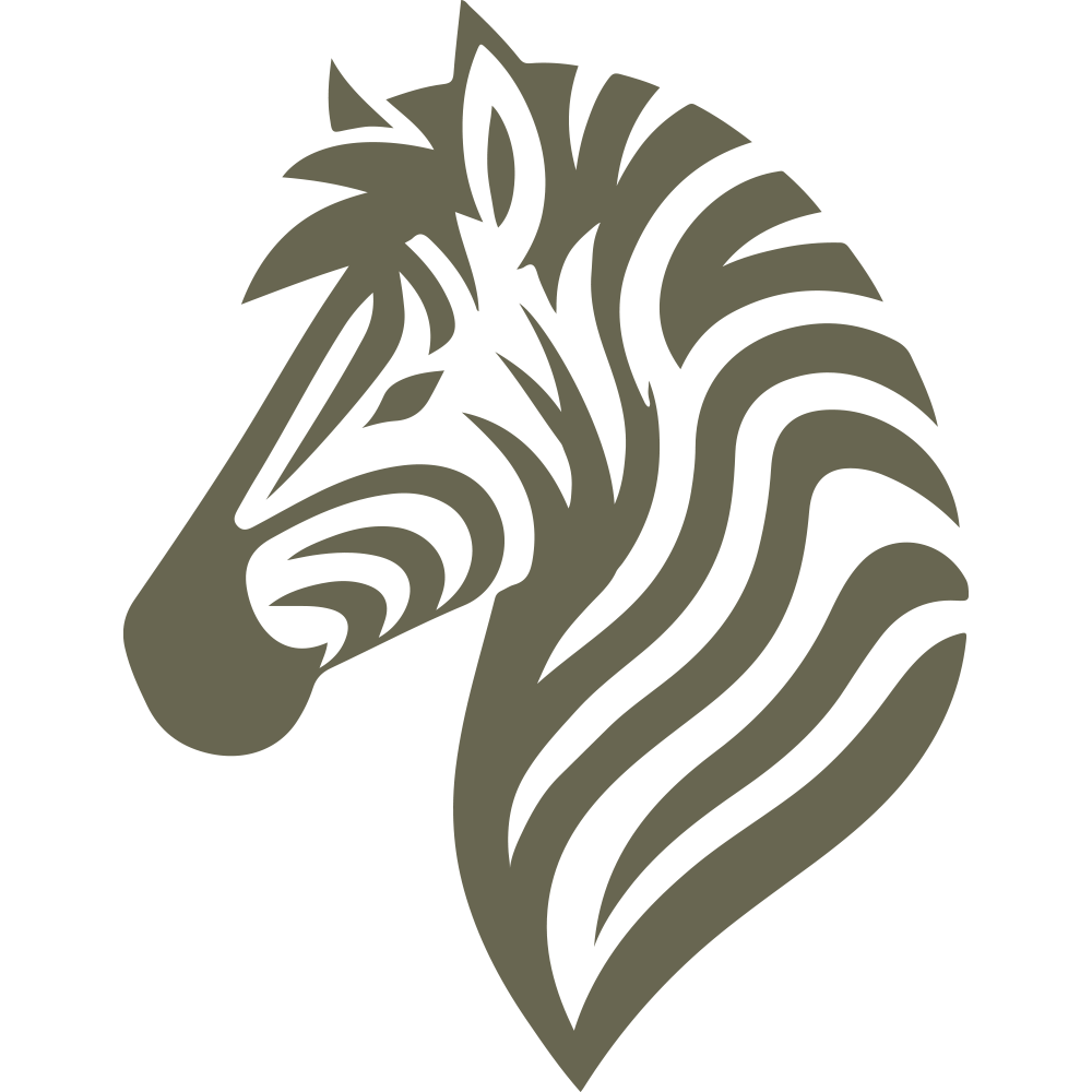 Zebra Head Delrin Leather Stamp