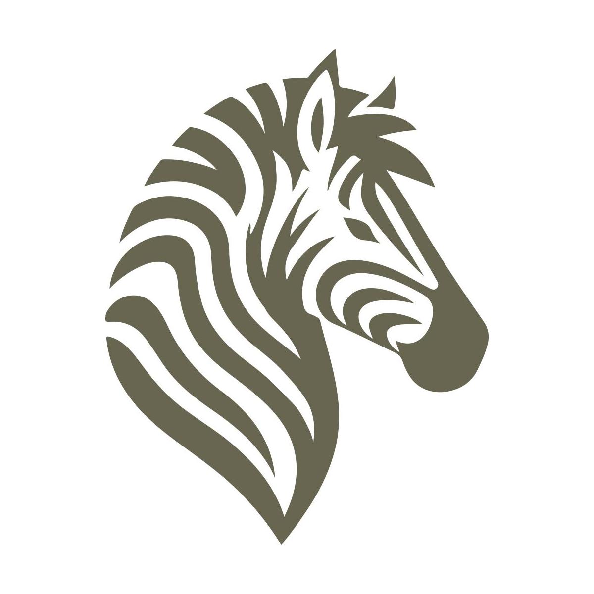 Zebra Head Delrin Leather Stamp