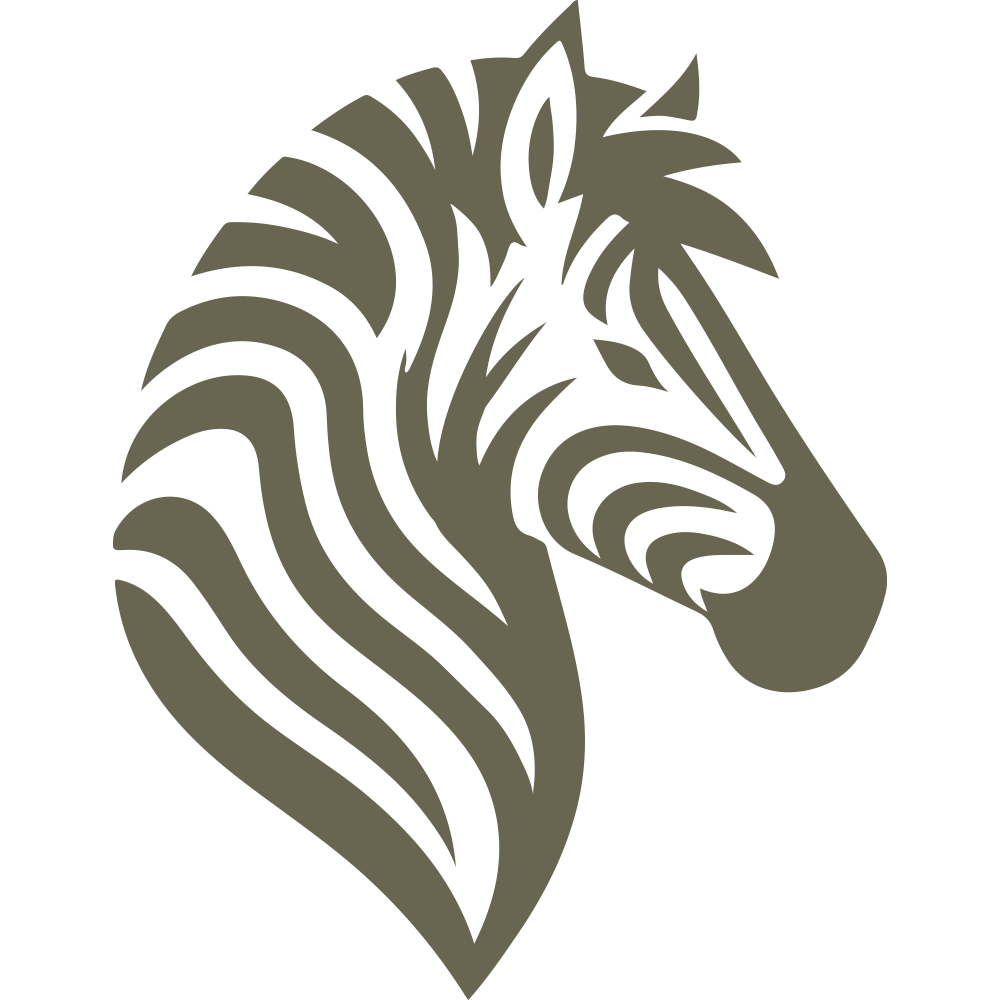 Zebra Head Delrin Leather Stamp