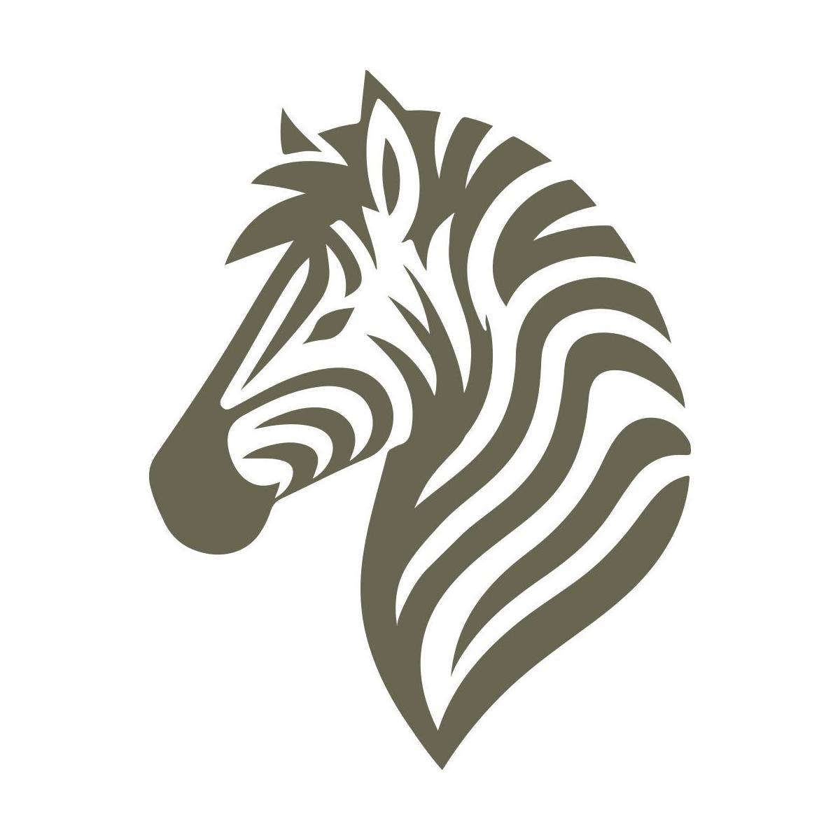 Zebra Head Delrin Leather Stamp