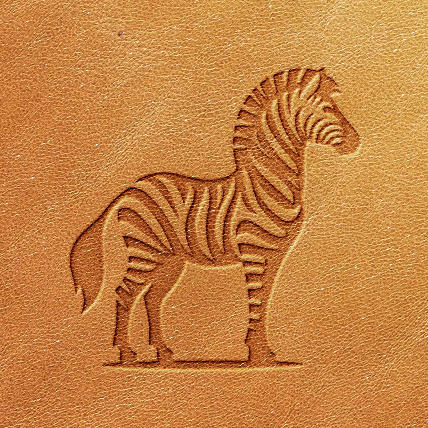 Zebra Delrin Leather Stamp