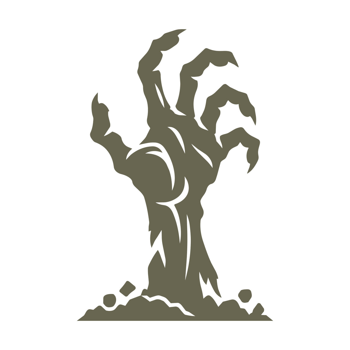Zombie Hand Delrin Leather Stamp