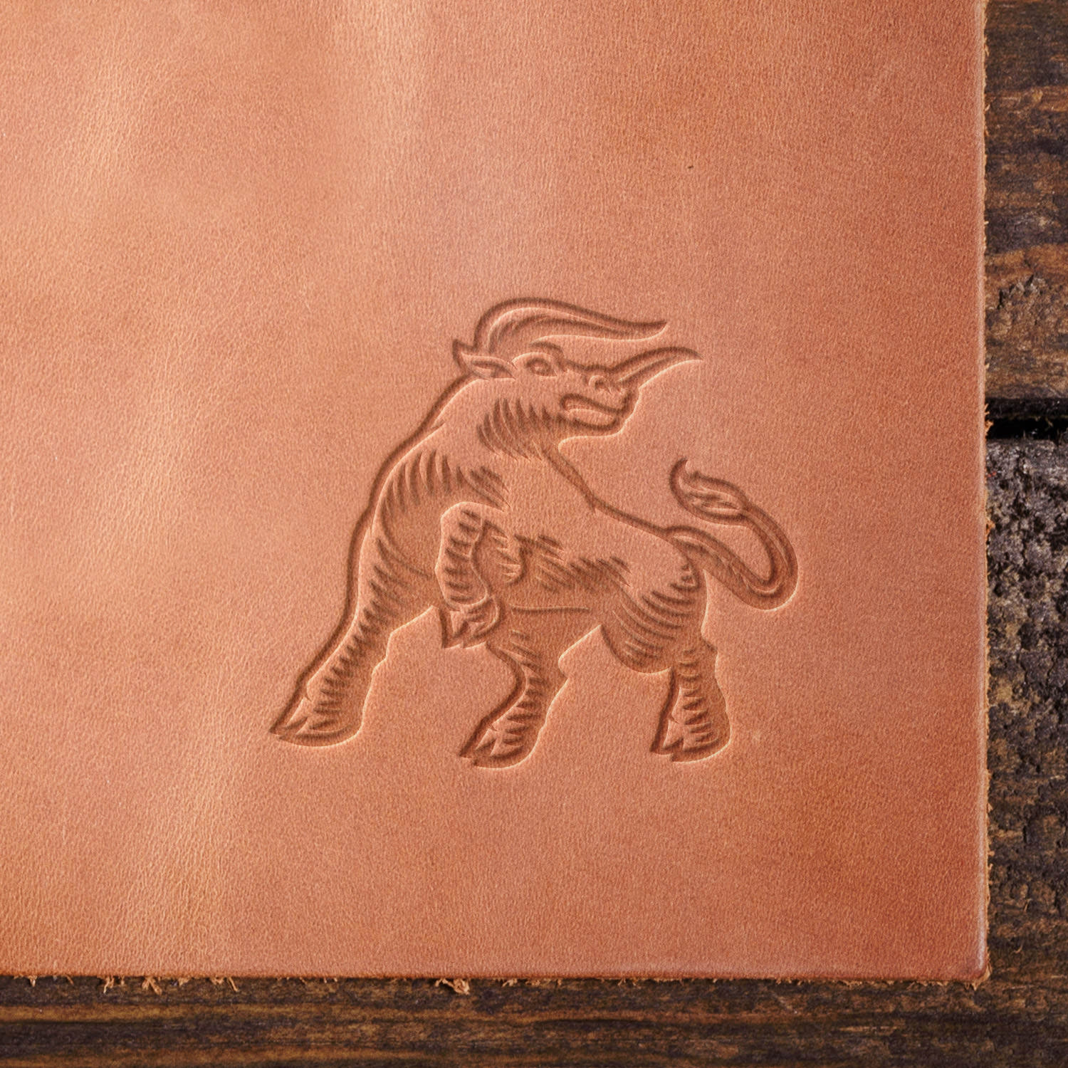 Taurus Zodiac Sign Bull Delrin Leather Stamp