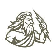 Zeus with Lightning Bolt Delrin Leather Stamp