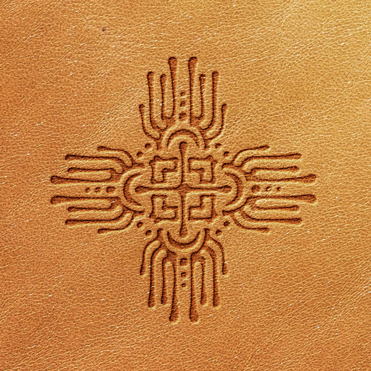 Abstract Mark Delrin Leather Stamp - All Good Leather Co.