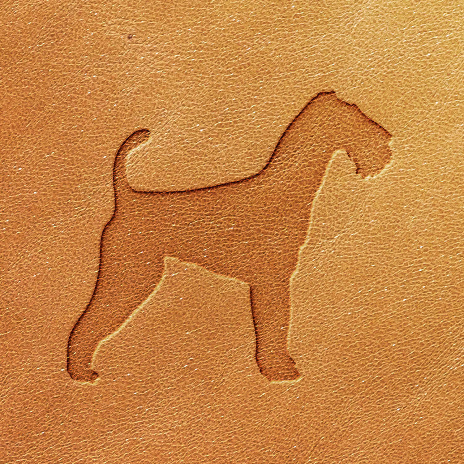 Airedale Terrier Dog Delrin Leather Stamp - All Good Leather Co.