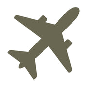 Airplane silhouette design for Delrin leather stamp.