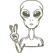 Alien Peace Sign Delrin Leather Stamp - All Good Leather Co.
