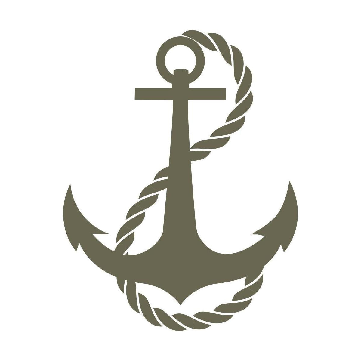 Anchor with rope design for a Delrin leather stamp