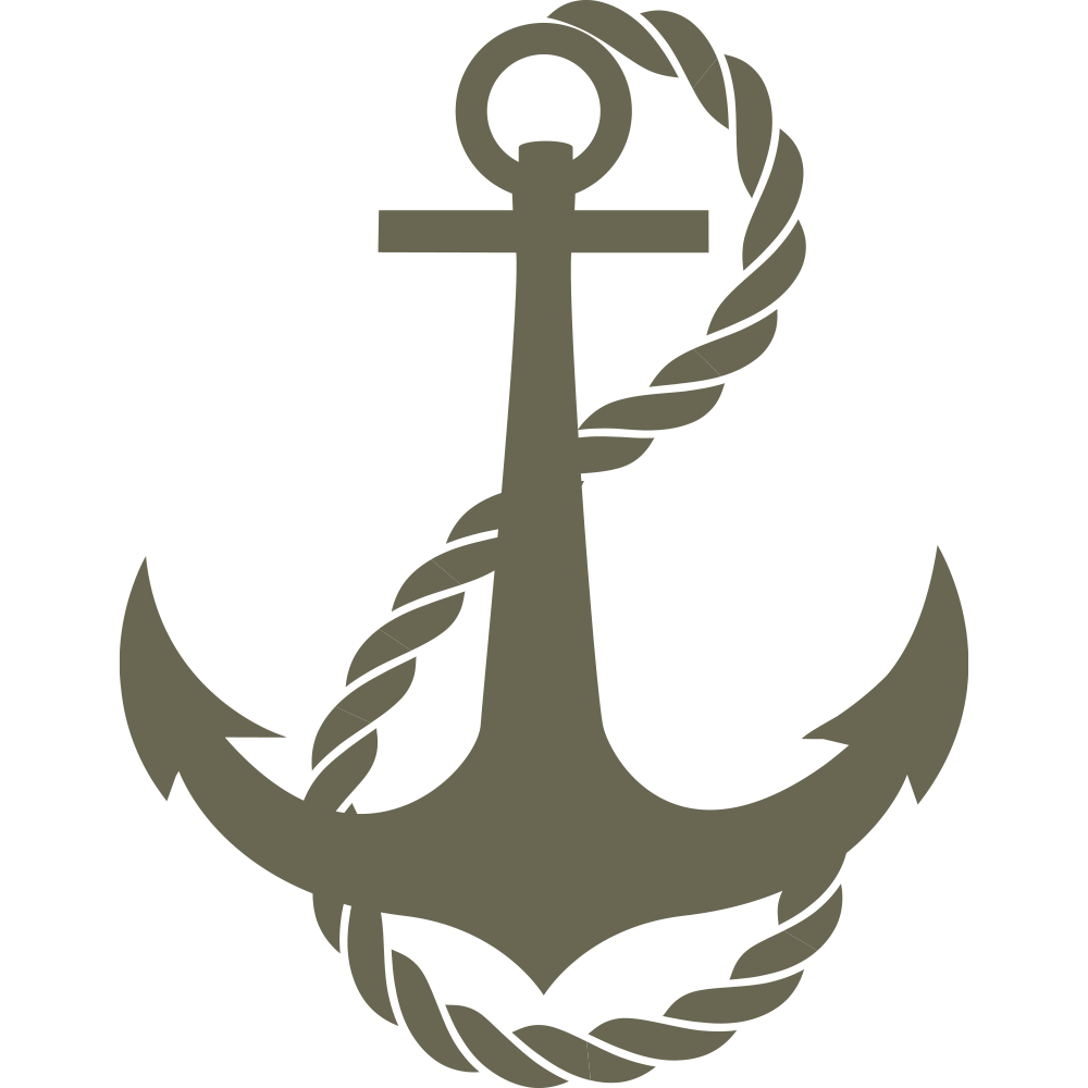 Anchor with rope design for a Delrin leather stamp