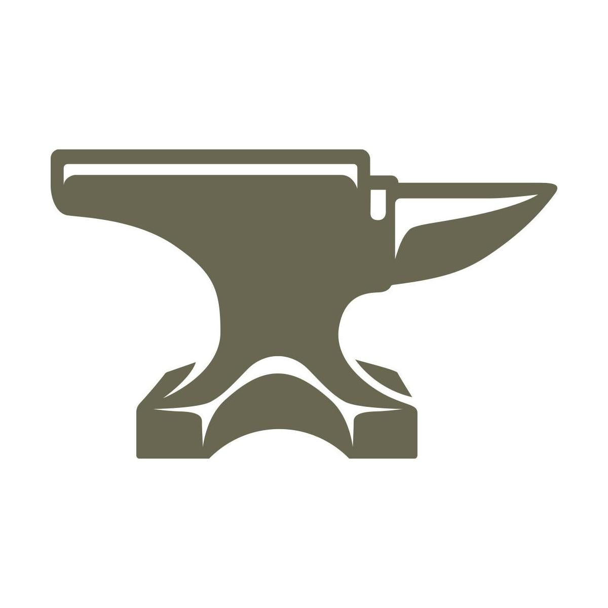 Traditional anvil design featuring a sturdy base and a classic horn shape—perfect for blacksmithing, metalworking, and industrial-themed leather projects.