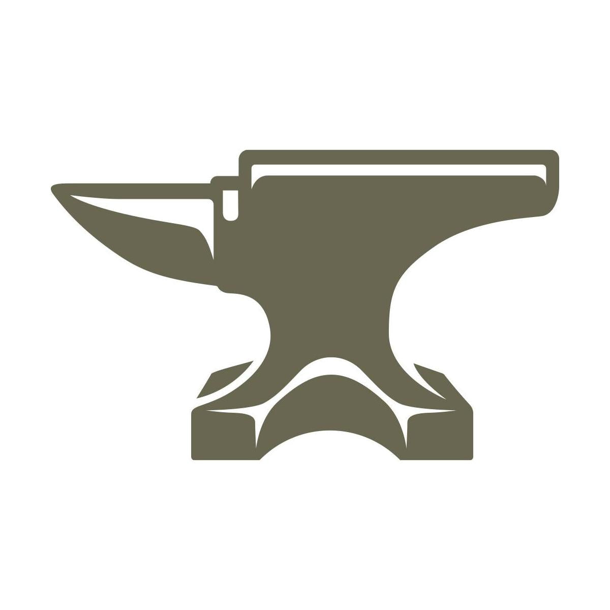 Traditional anvil design featuring a sturdy base and a classic horn shape—perfect for blacksmithing, metalworking, and industrial-themed leather projects.