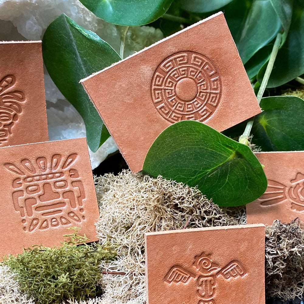 Aztec Circle Delrin Leather Stamp - All Good Leather Co.