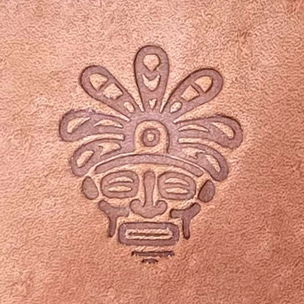 Aztec Face Delrin Leather Stamp - All Good Leather Co.