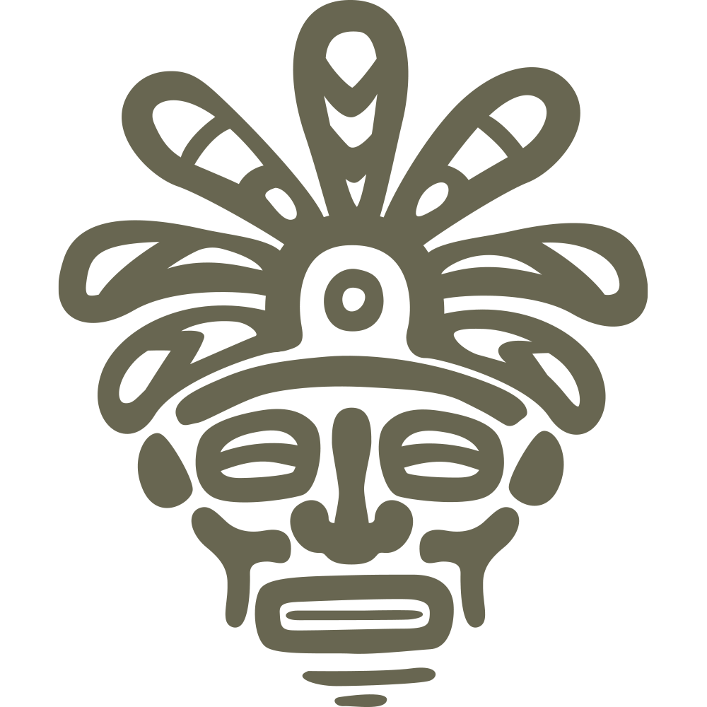 Aztec Face Delrin Leather Stamp - All Good Leather Co.