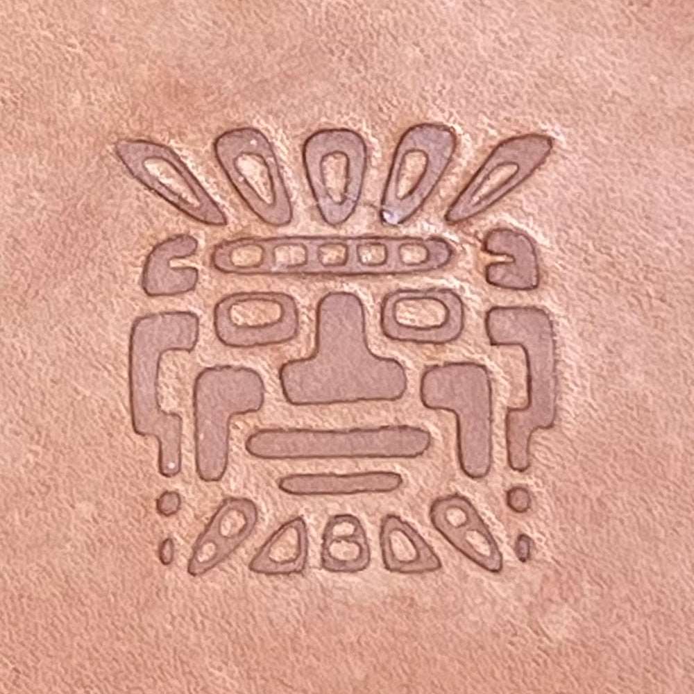 Aztec Face Delrin Leather Stamp - All Good Leather Co.