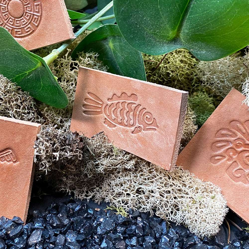 Aztec Fish Delrin Leather Stamp - All Good Leather Co.