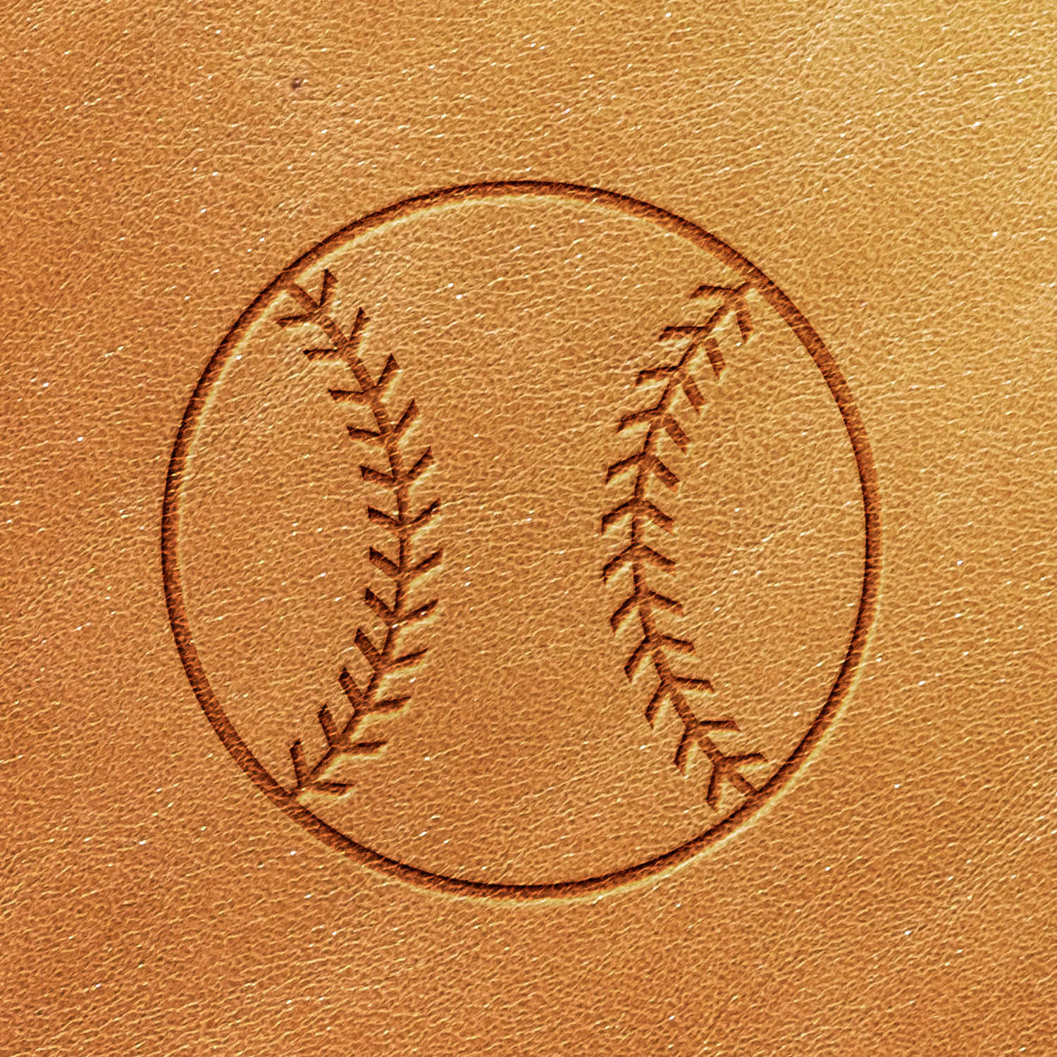 Baseball Delrin Leather Stamp - All Good Leather Co.