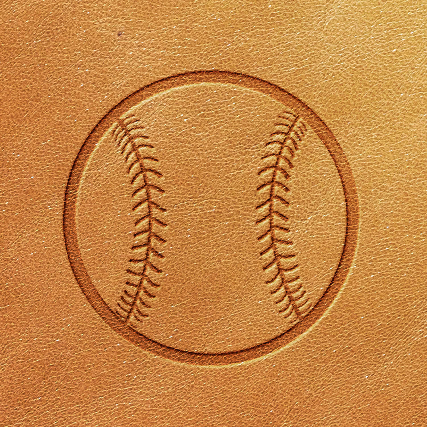 Baseball Delrin Leather Stamp - All Good Leather Co.