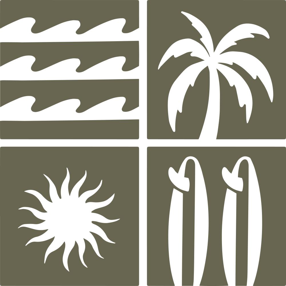 Beach Delrin Leather Stamp - All Good Leather Co.