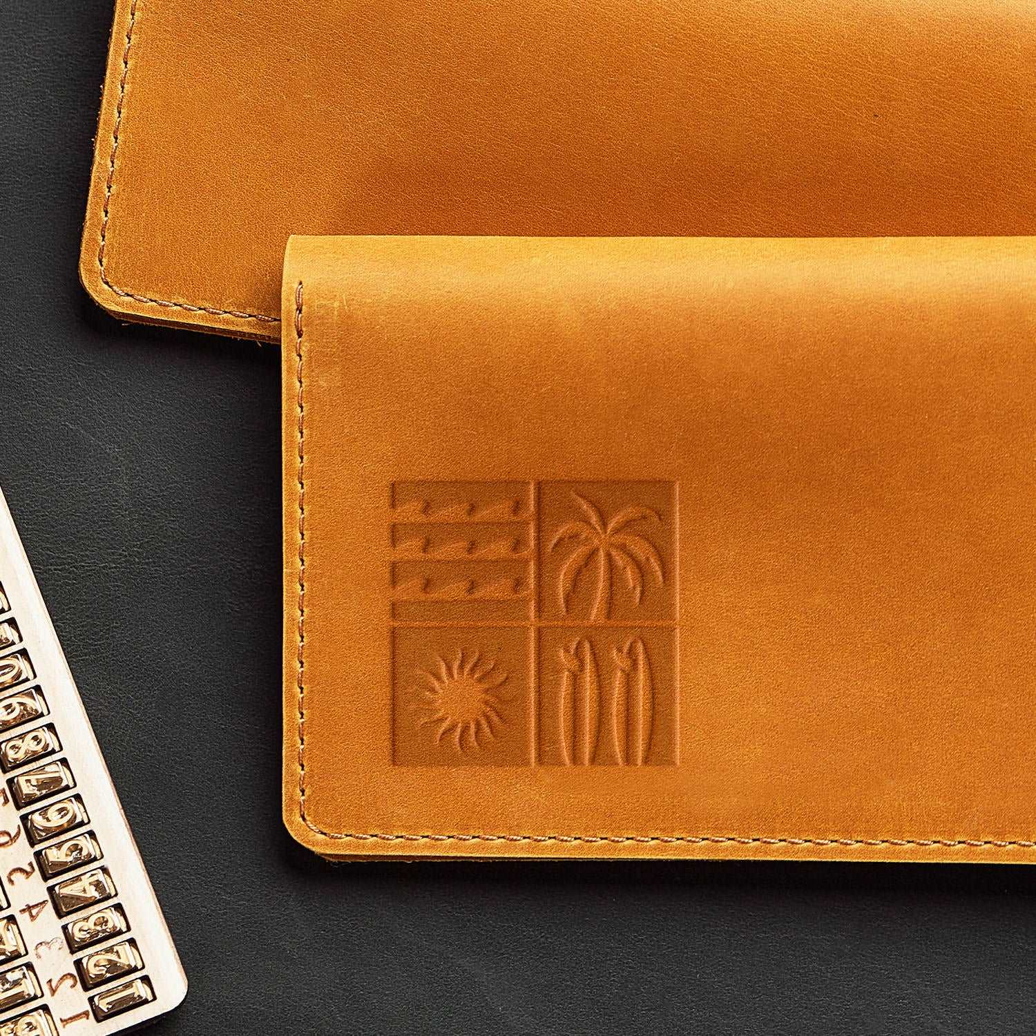 Beach Delrin Leather Stamp - All Good Leather Co.